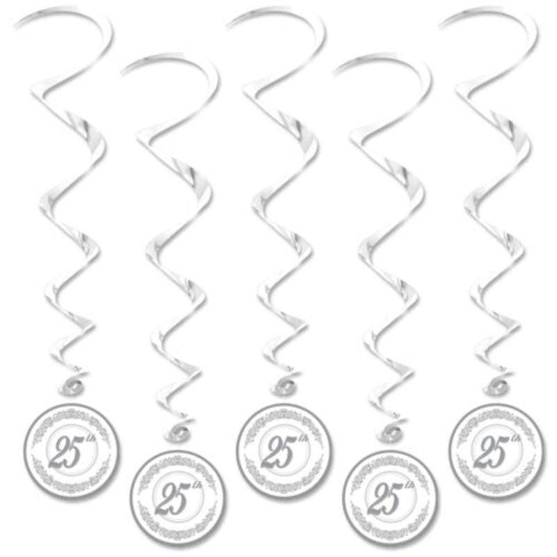 25Th Anniversary Whirls 38" (5/Pack)