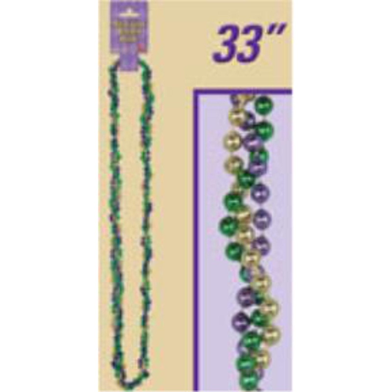36" Braided Beads For Mardi Gras