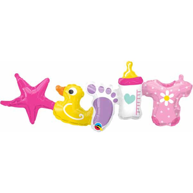 Garland Balloon Baby Girl Pink