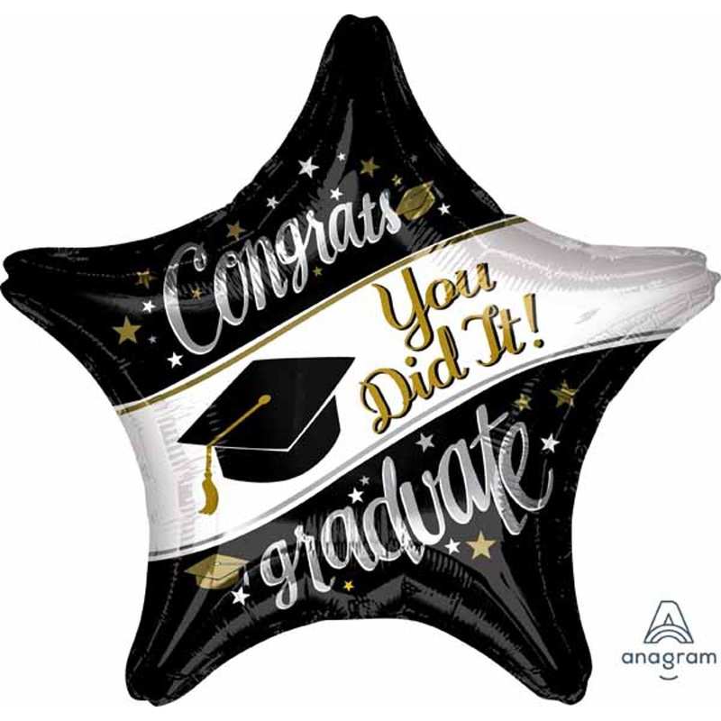 Graduate 28" Jumbo Foil Balloon (3/Pk)