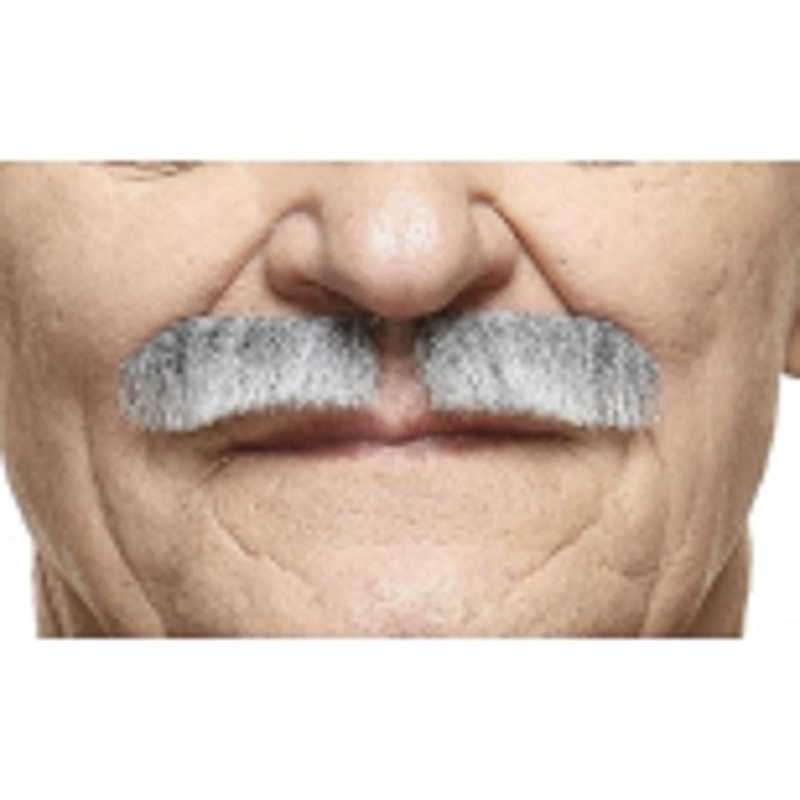 White/Grey Moustache - Costume Accessory