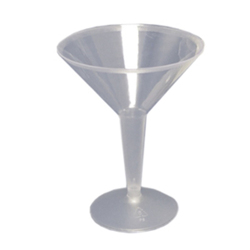 8Oz Clear Martini Glass Set - Pack Of 10.