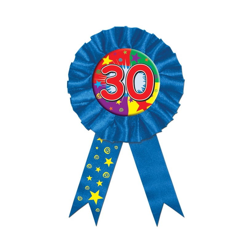 Colorful Achievement 30 Award Ribbon Collection (3/Pk)