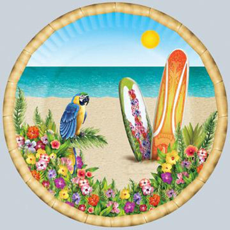Tropical Paradise Plates (7", 8/Pack)