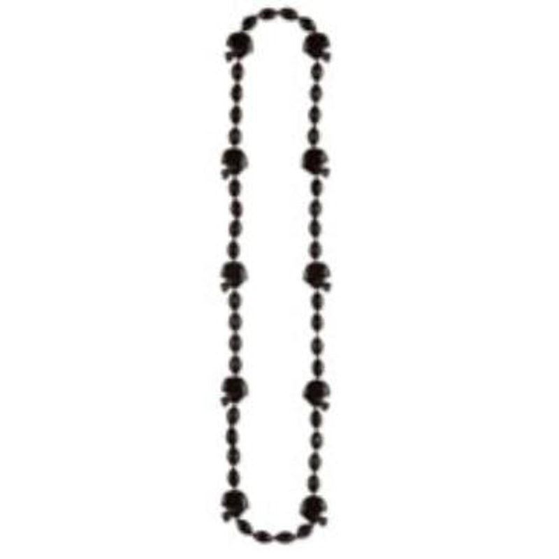 36" Black Football Beads - 1/Card
