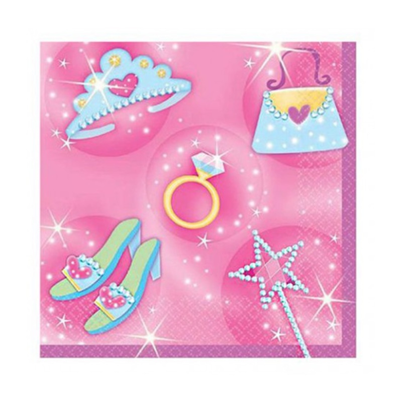 Amscan Princess Beverage Tissues: Regal Napkins for Your Royal Celebration! (3/Pk)