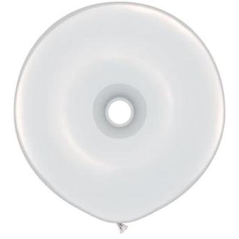 Geo Donut 16" White Bag (25 Count)