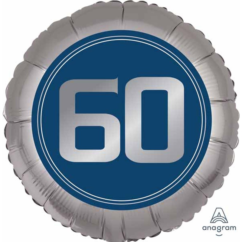 Happy Birthday Man 60 - 18" Flat Foil Balloon (10/Pk)