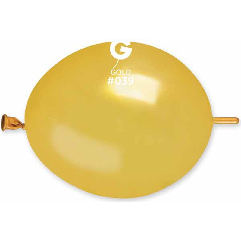 13" Gold #039 Glink Balloons By Gemar - 50/Bag