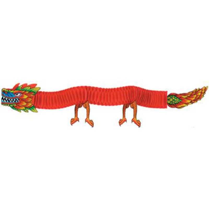 6' Oriental Art-Tissue Dragon Decoration (1/Pkg)