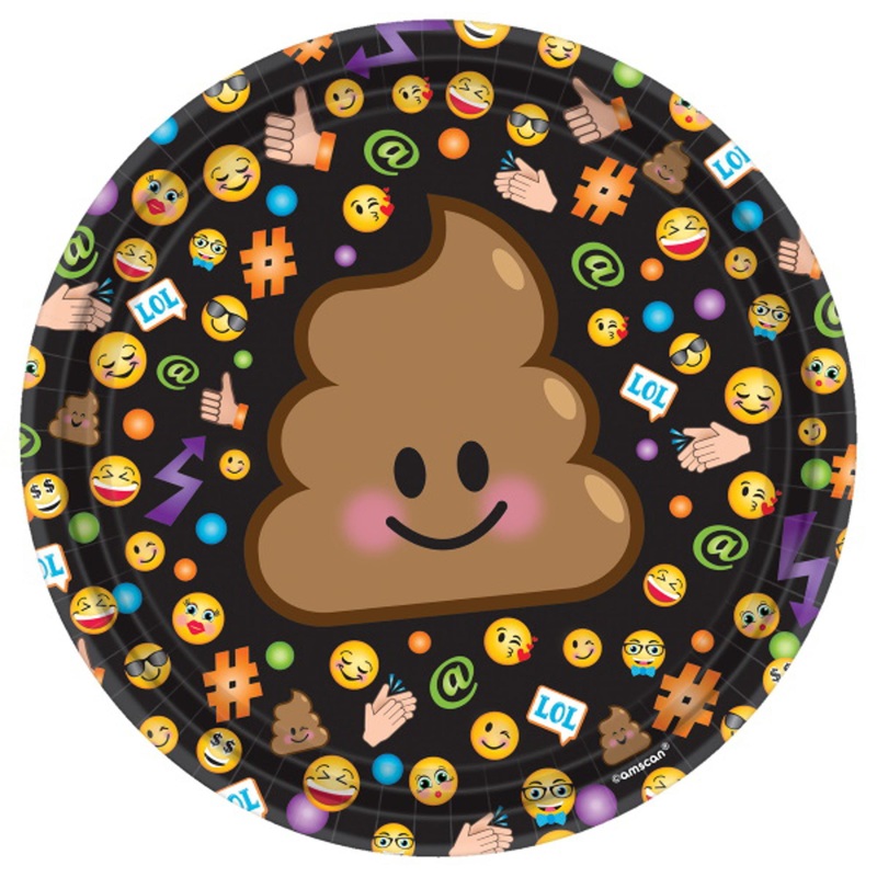 Amscan International LOL Papier Teller Whimsical 7cm Poop Emoji Paper Plates (24/Pk)