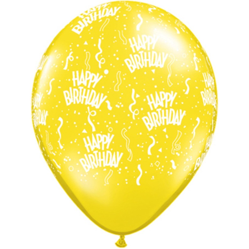 Citrine Yellow 11" Birthday Balloons Bask in the Warm Glow of Celebration (50/Pk)