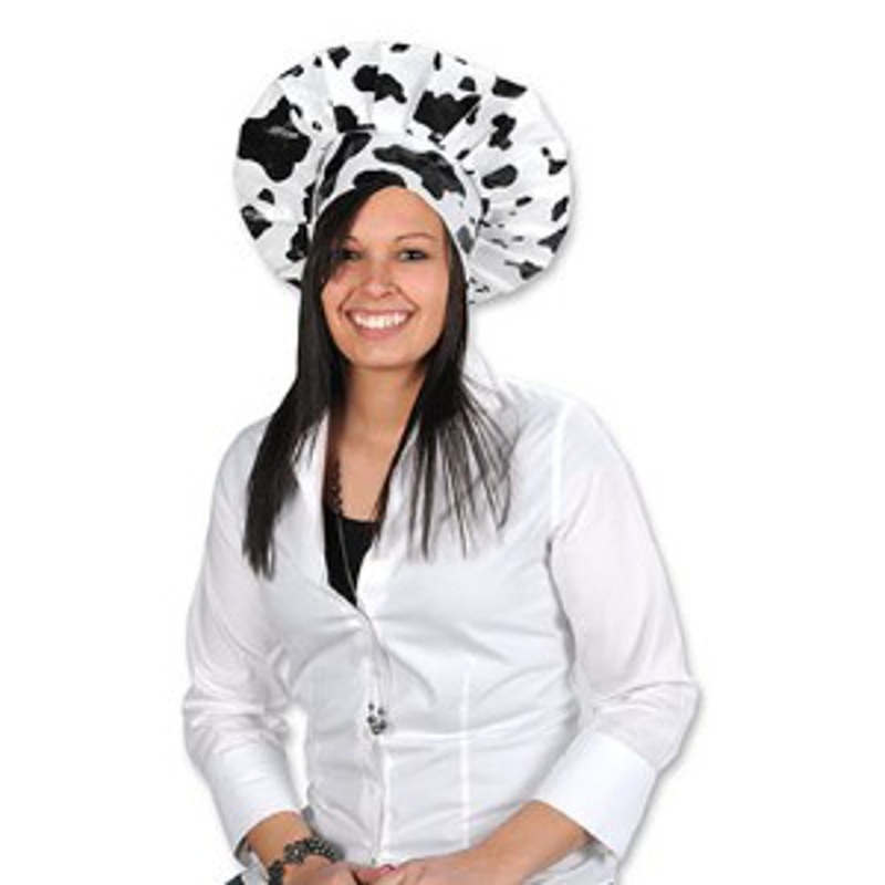 Cow Print Chef'S Hat - One Size.