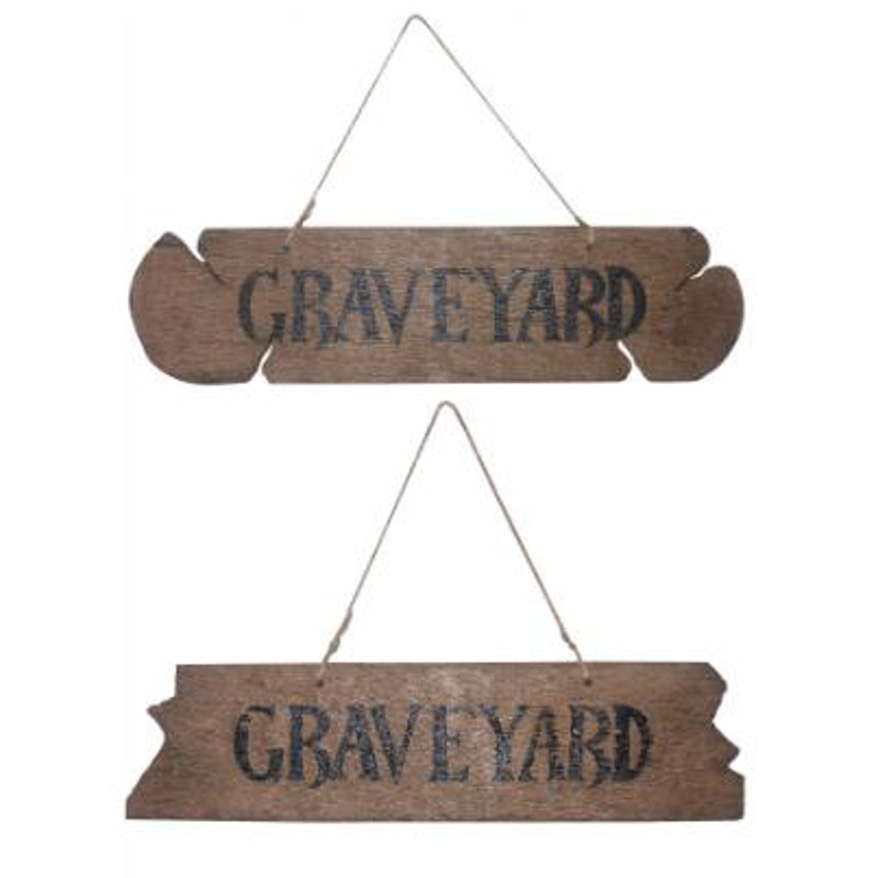 Halloween Graveyard Sign (2/Pk)