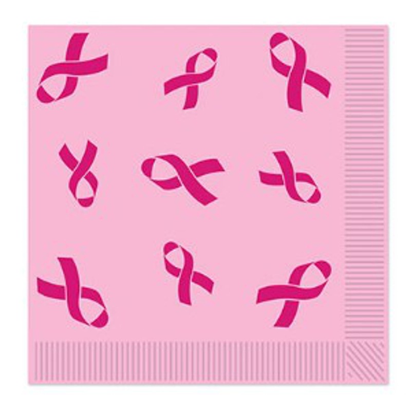 Pink Ribbon 2-Ply Luncheon Napkins (16/Pk)