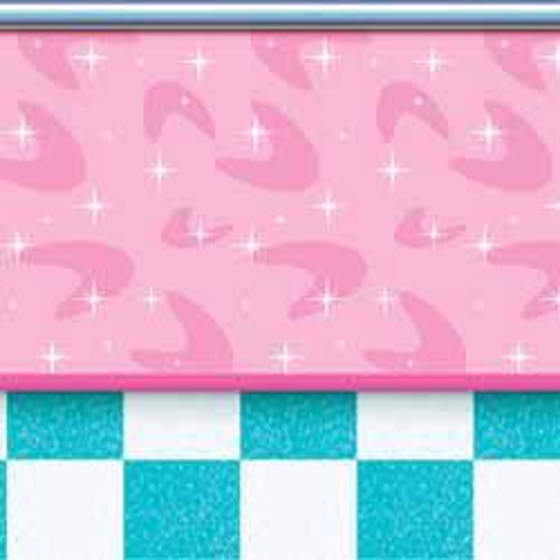 Retro 50'S Soda Shop Backdrop 4' X 30'