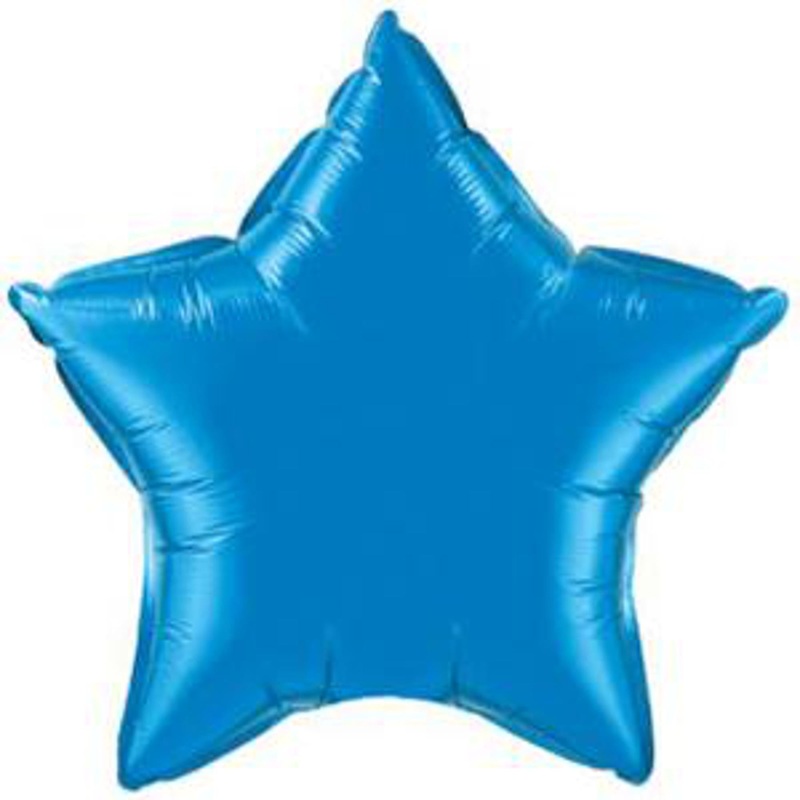 "Star 9" Sapphire Blue Mylar Balloon"