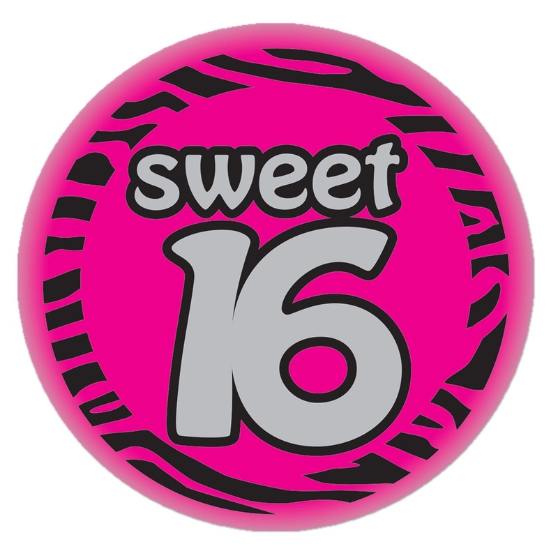 Sweet 16 Satin Button.