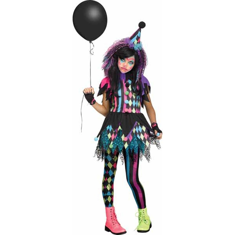 Twisted Circus Clown Costume - Child Medium 8-10