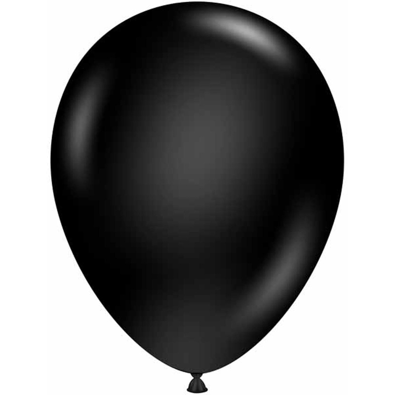 11" Tuftex Black Latex Balloons (100/Pk)
