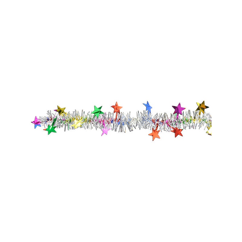 12 Foot Metallic Star Garland (3/Pk)