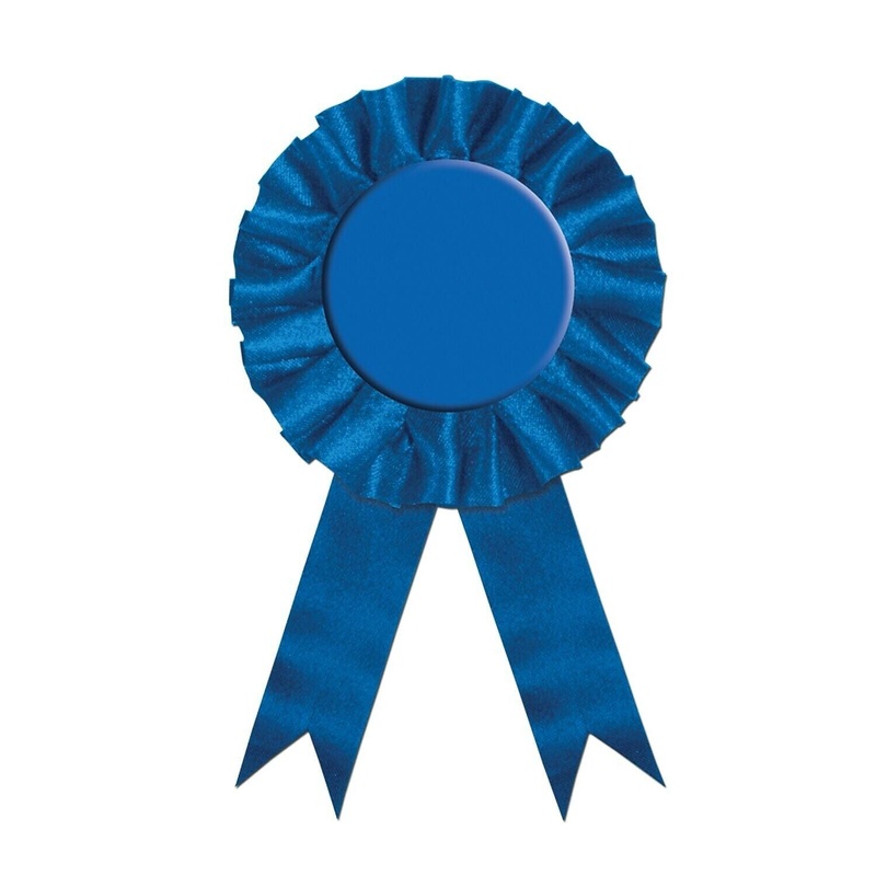 Blue Rosette Award Ribbon (1/Pack)