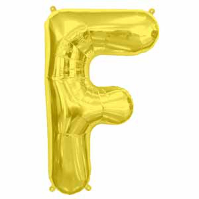 Gold Letter F - 34" (Packaged)