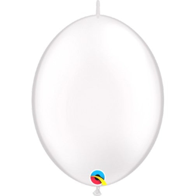 Qualatex QuickLink 6" Pearl White Latex Balloons (50/Pk)