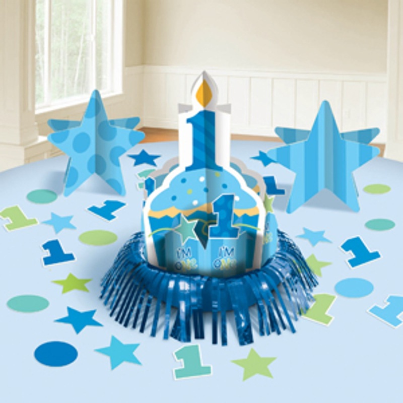 Sweet Cupcake Delight: Boy Birthday Table Kit (27/Pk)