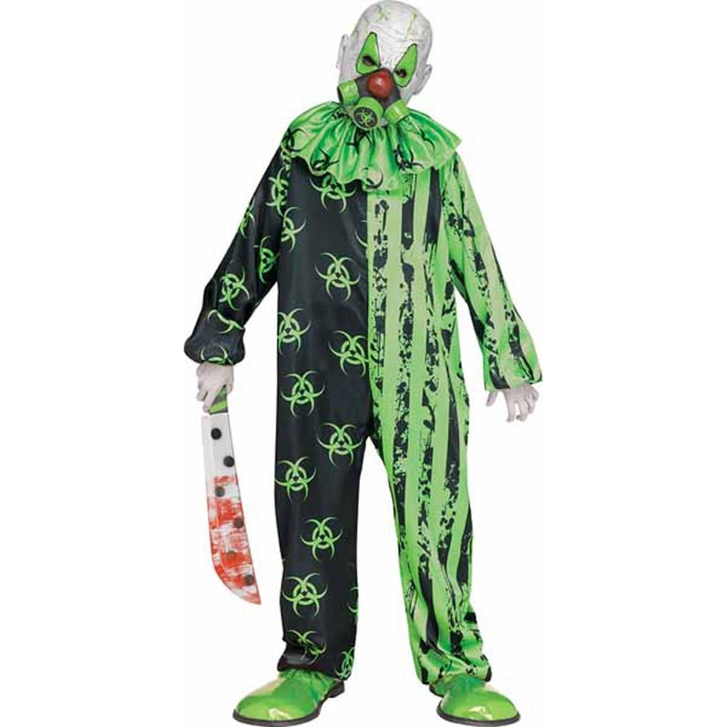Toxic Clown Costume - Child Size Large (12-14) (1/Pk)