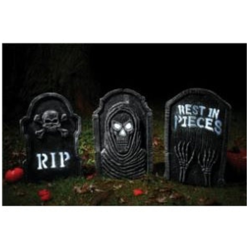 22"  Lightup Bone Tombstone