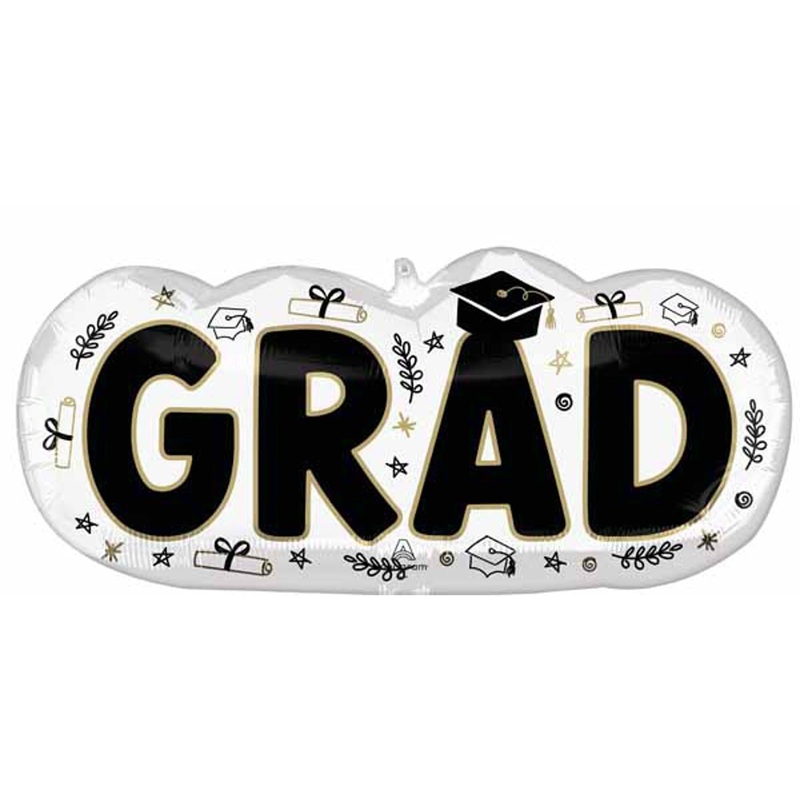 30" Grad Sketched Impressions Foil Balloon (5/Pk)
