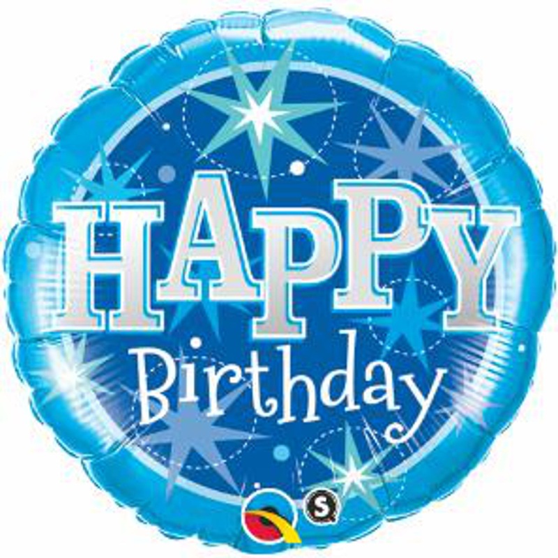Birthday Blue Sparkle 18 Foil Balloon (5/Pk)