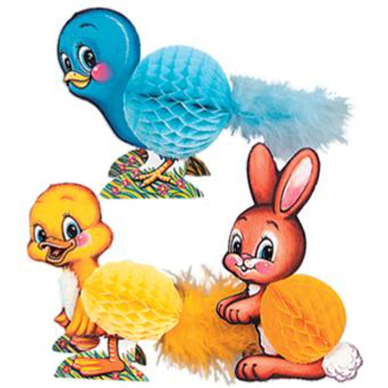 Easter Playmates Adorable Table Decorations for Festive Delight (3/Pk)