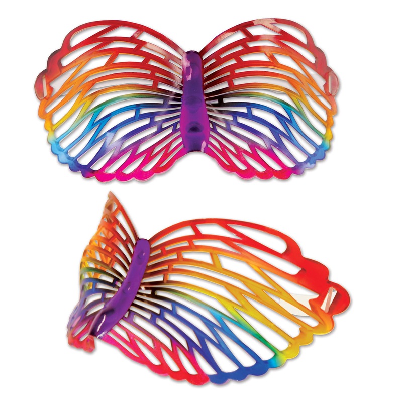 Rainbow Butterfly Glasses - One Size.