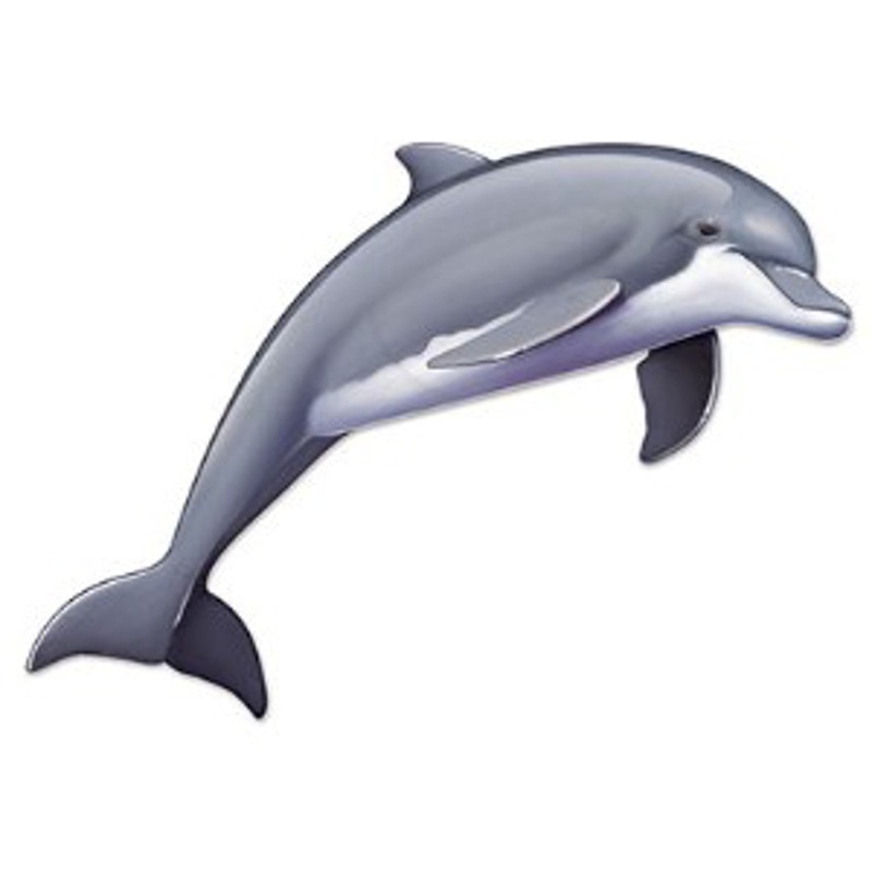 "Realistic Jointed Dolphin Toy - 5'8""
