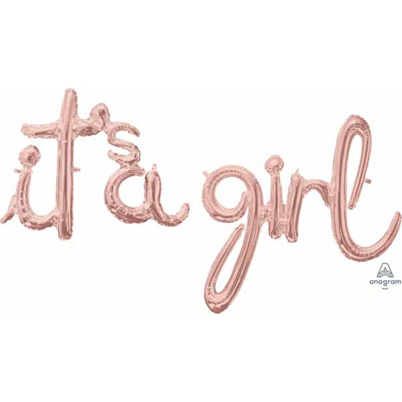 Rose Gold "It'S A Girl" Ci:Script Charm - G50