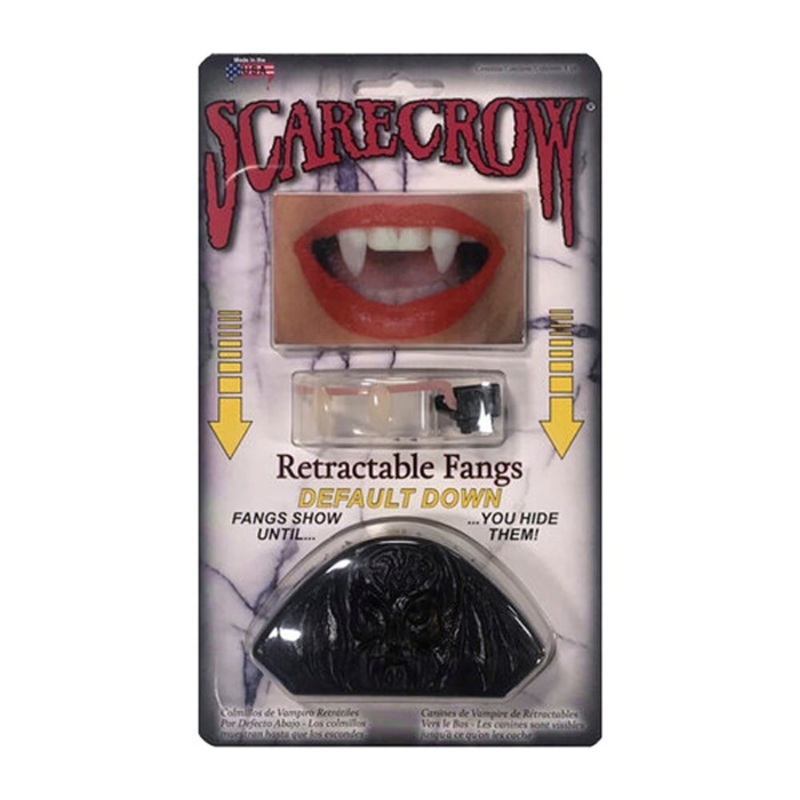 Scarecrow Fangs Retractable Down.