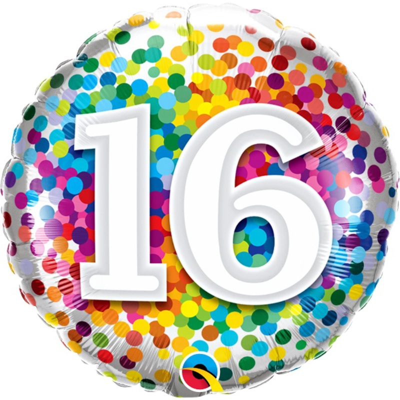 #16 Rainbow Confetti Balloons