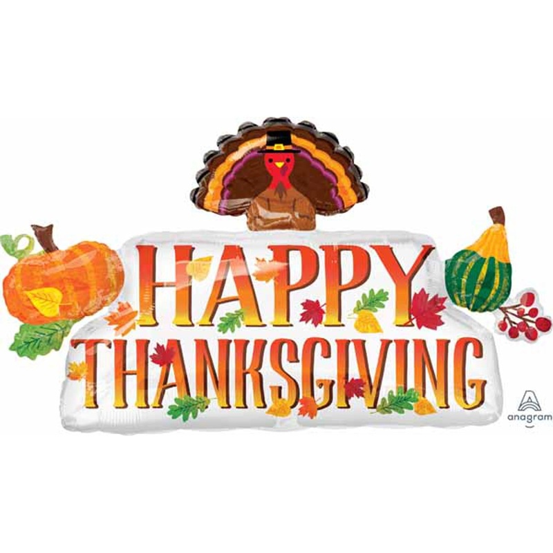 36" Happy Thanksgiving Bann