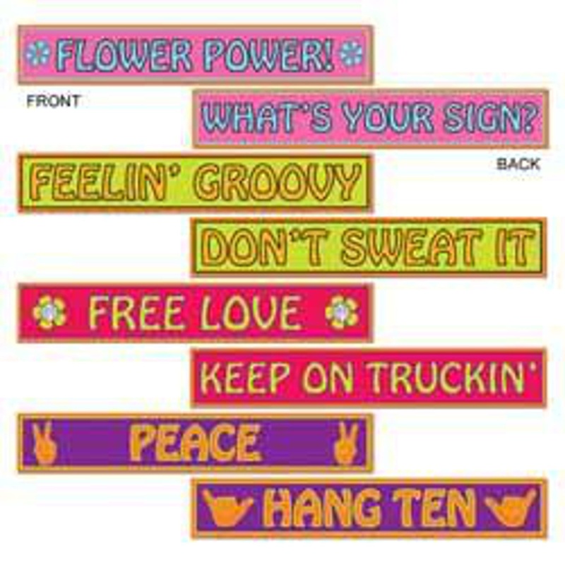 60'S Street Sign Set - 4 Pack (4" X 24")