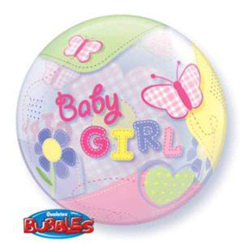 Baby Girl Butterfly Bubbles (22" Pkgd)