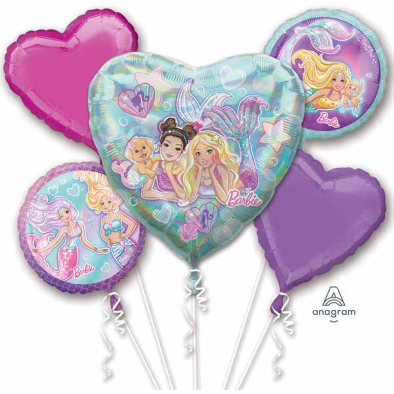 Barbie Mermaid Foil Balloon Bouquet (1/Pk)