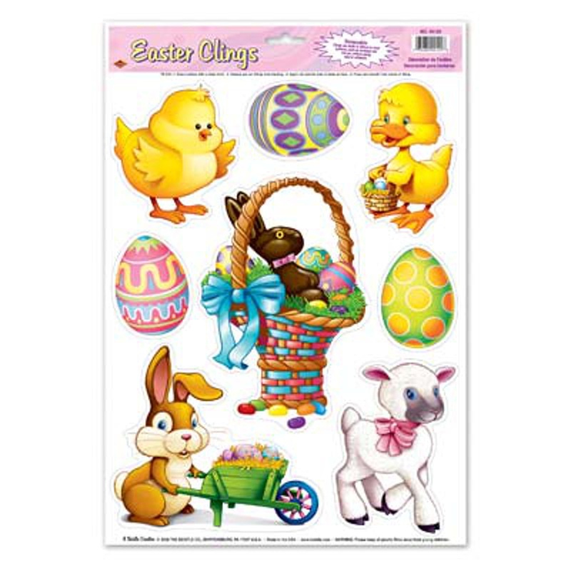 Easter Animal Clings Party Accessory (3/Pk)