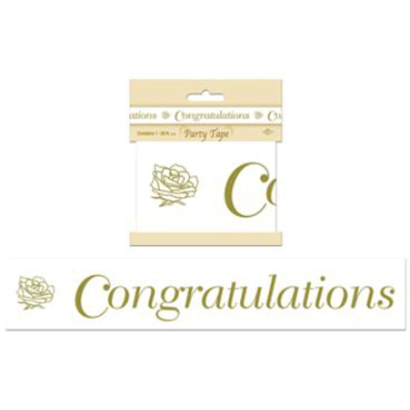 Gold Congratulations Party Tape
