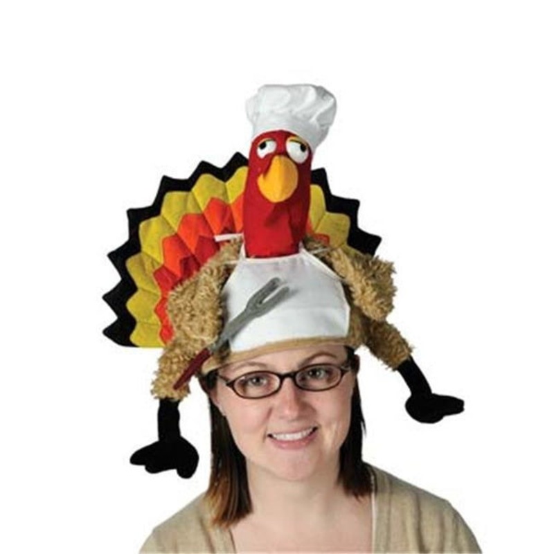 Plush Chef Turkey Hat (1/Pk)