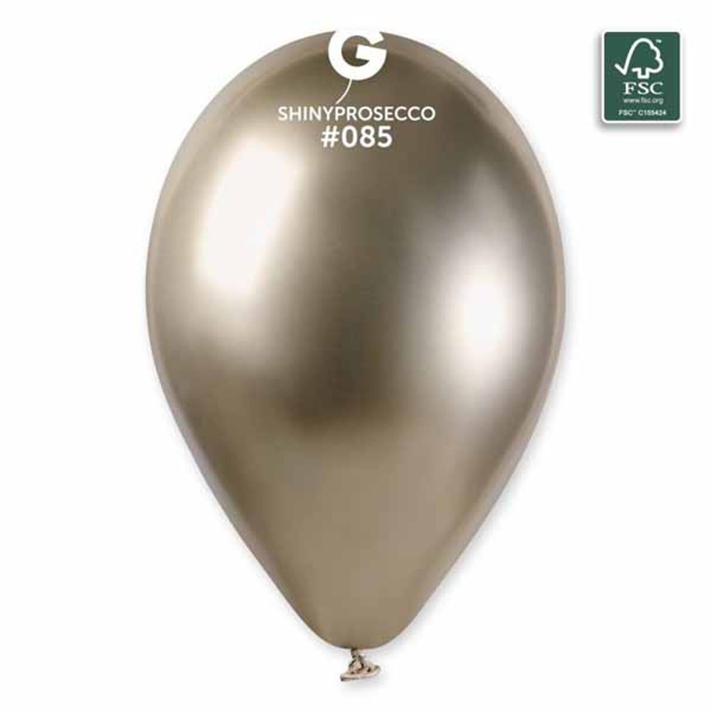 13" Shiny Prosecco Balloons - 25/Bag By Gemar