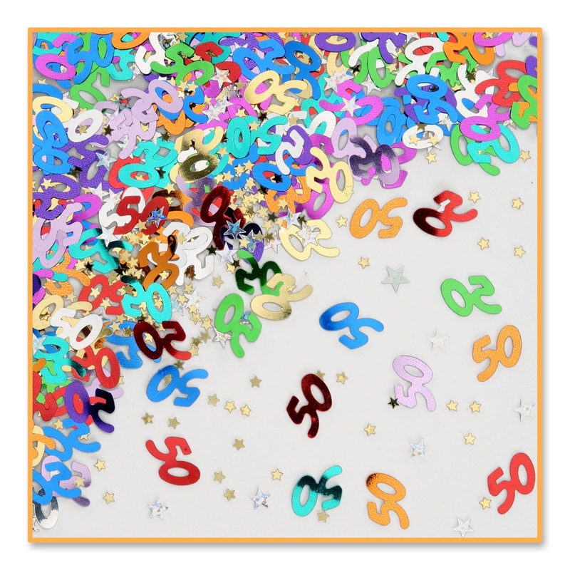 50 & Stars Confetti Mix (1.5Oz)