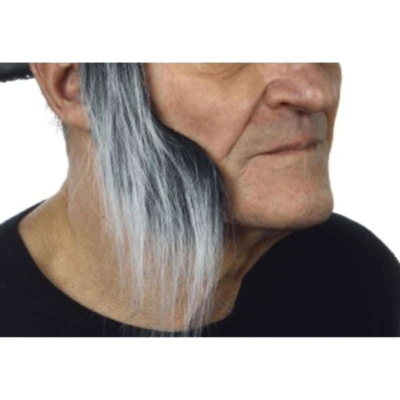 Black/Grey Sideburns - Costume Accessory