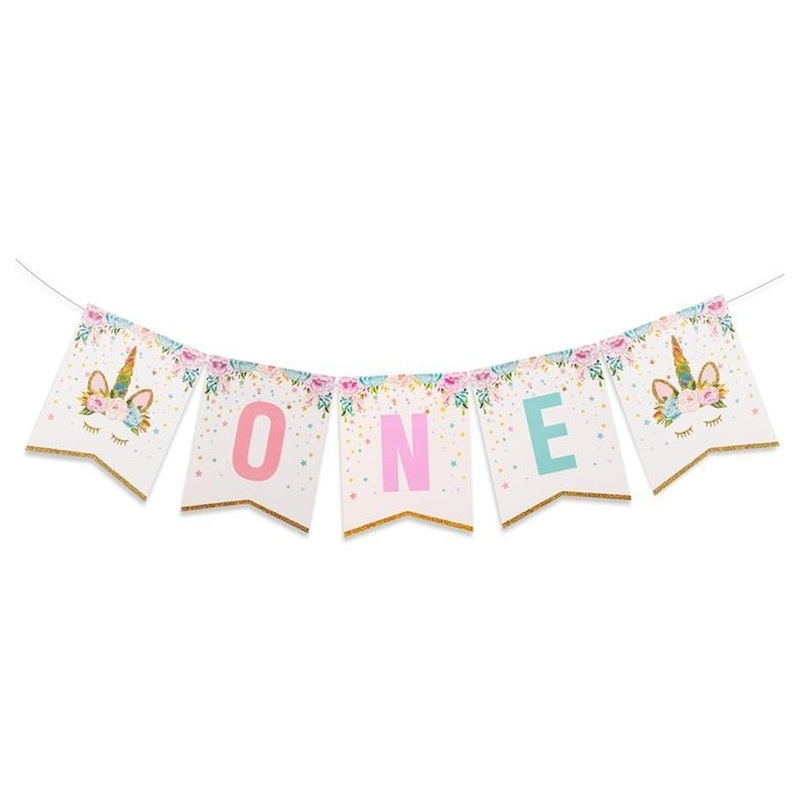 First Birthday Unicorn Banner